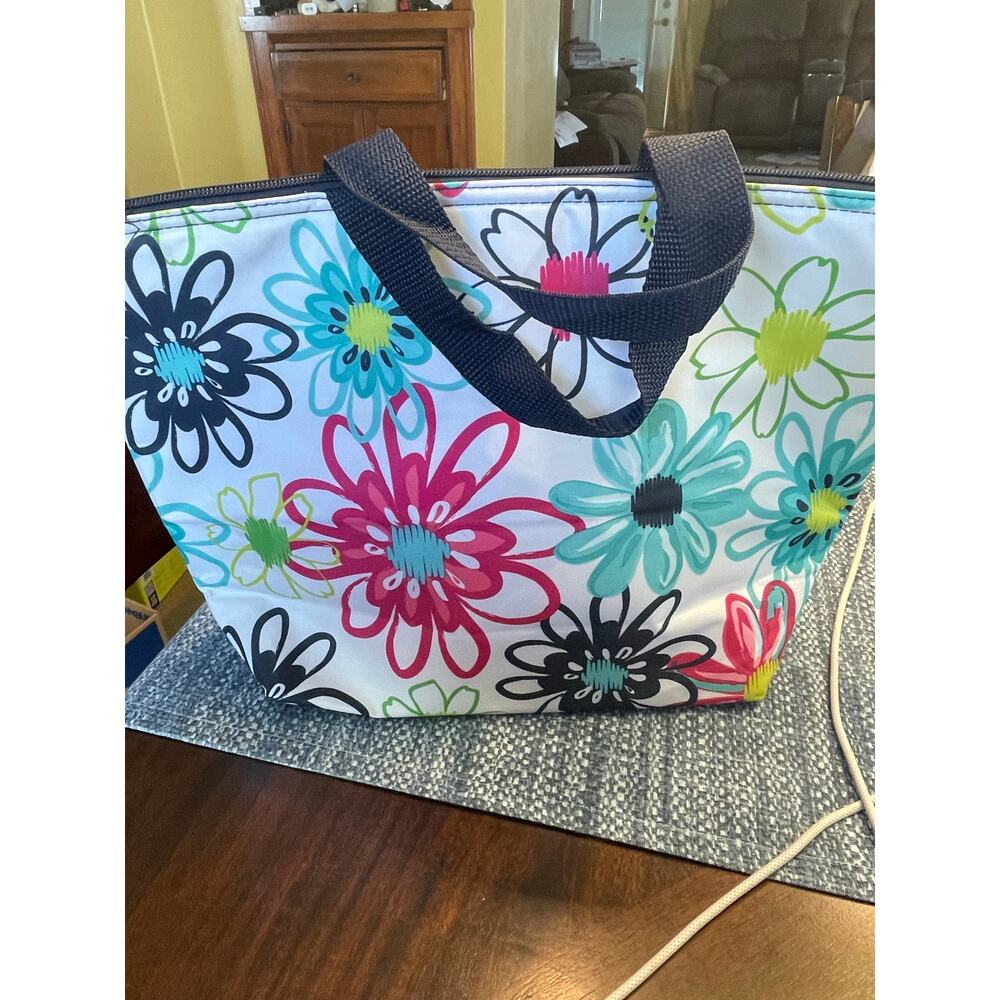 Thirty-One thermal tote insulated zipper Loopsy Daisy lunch bag